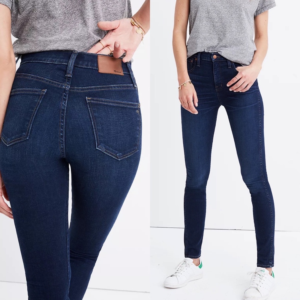 Madewell 10” high rise skinny jeans in Hayes wash size 28 Tall